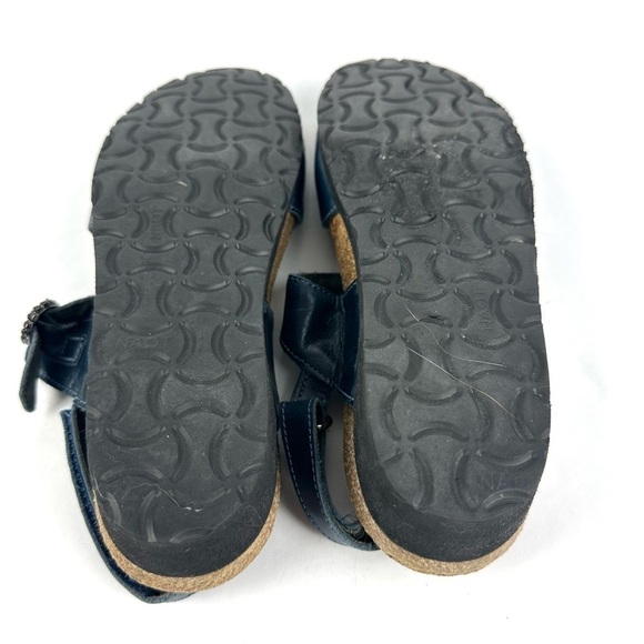 Naot Pamela Sandals 37 Blue Leather Rhinestone Comfort Shoes Womens 6 - Picture 6 of 7